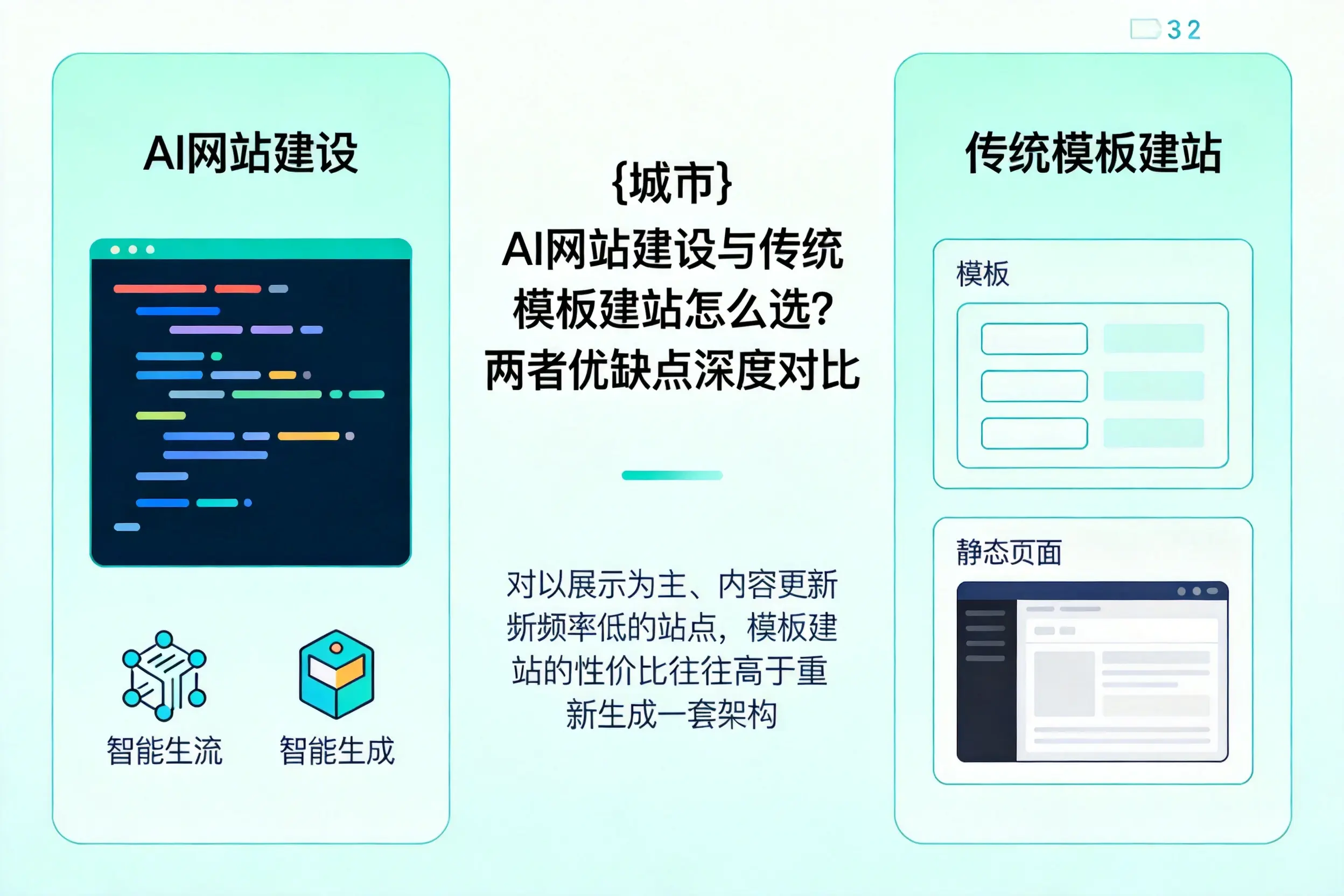 阜阳AI网站建设与传统模板建站怎么选？两者优缺点深度对比