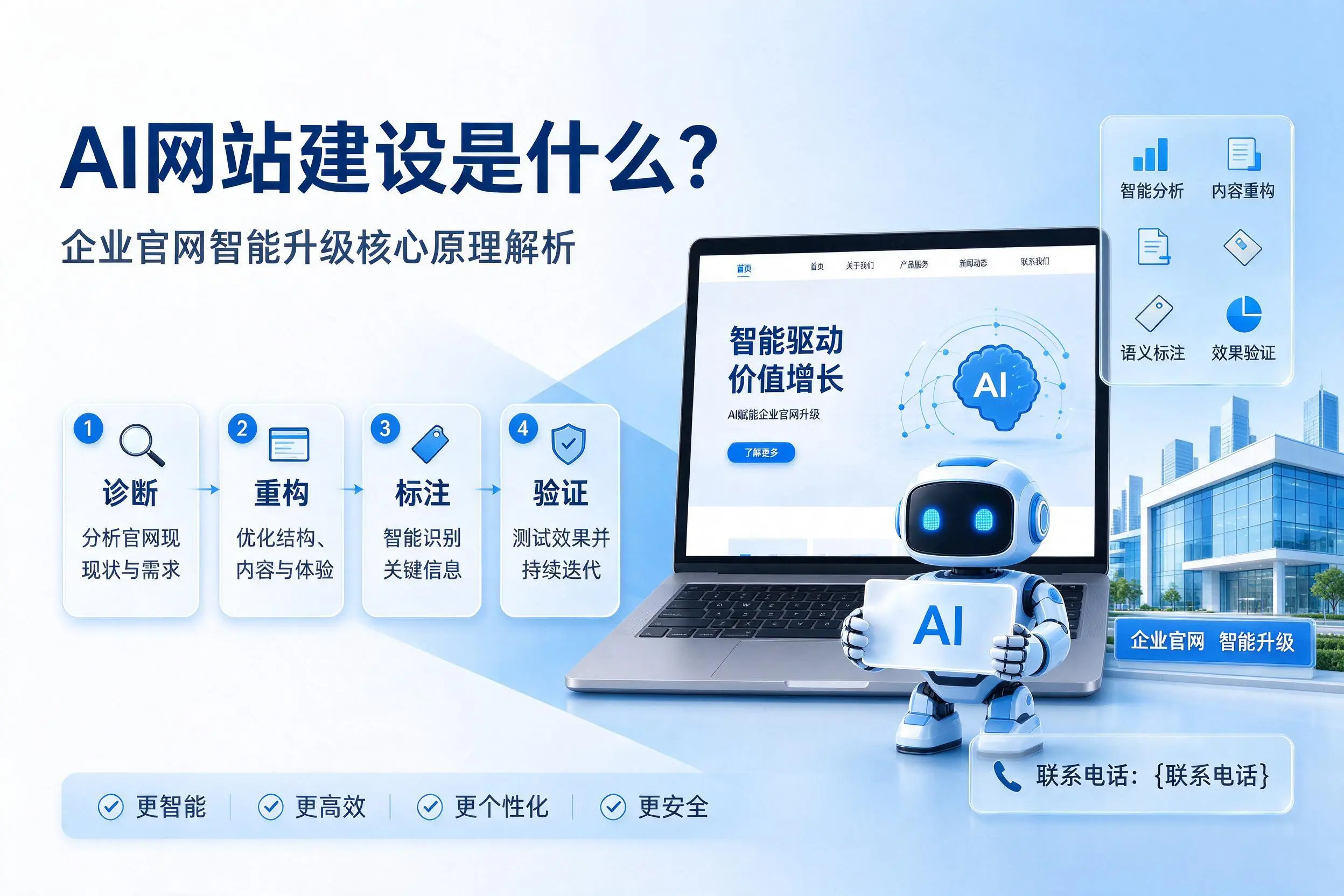 AI网站建设是什么?阜阳企业官网智能升级核心原理解析