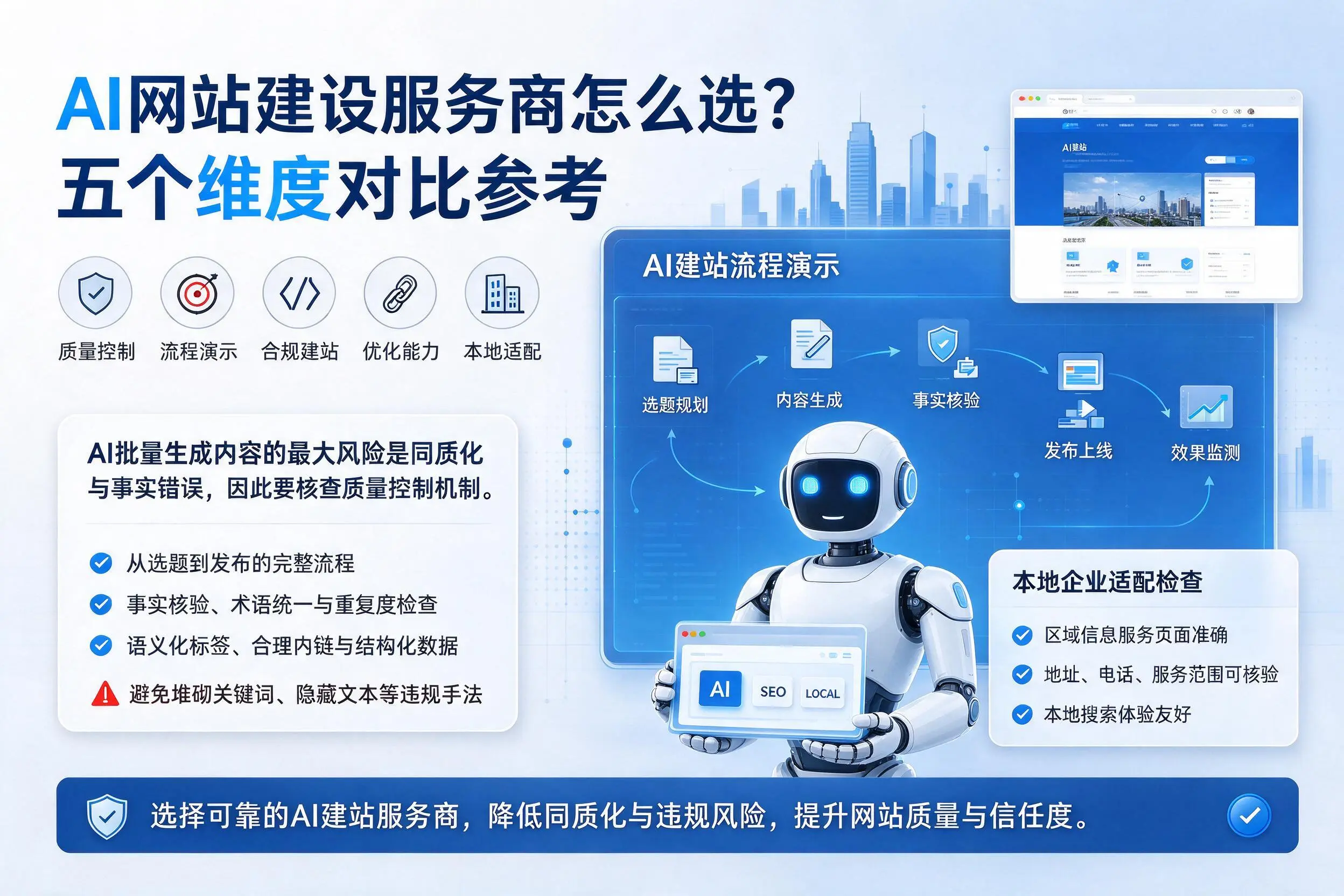 阜阳AI网站建设服务商怎么选？五个维度对比参考