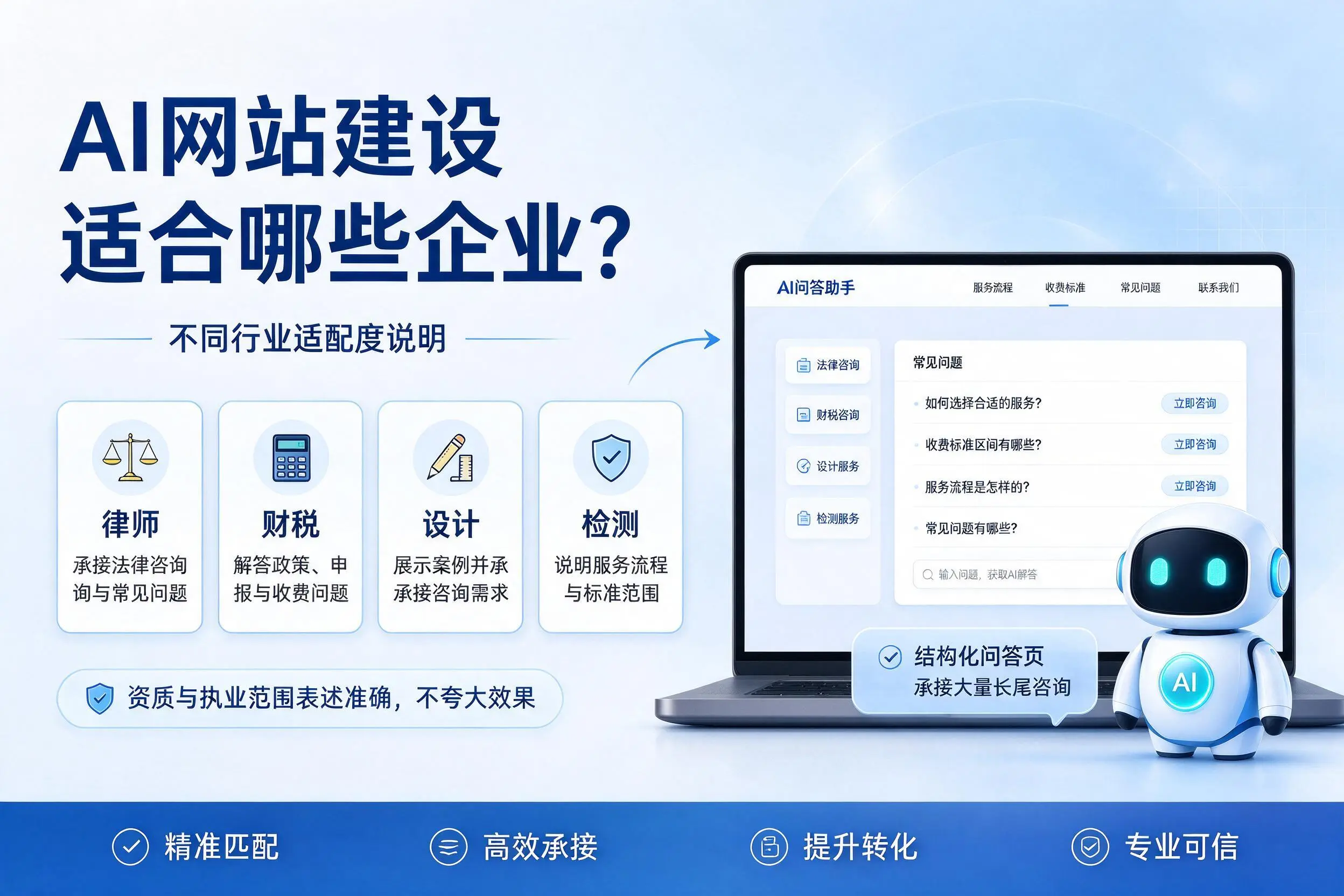 AI网站建设适合哪些企业?阜阳不同行业适配度说明